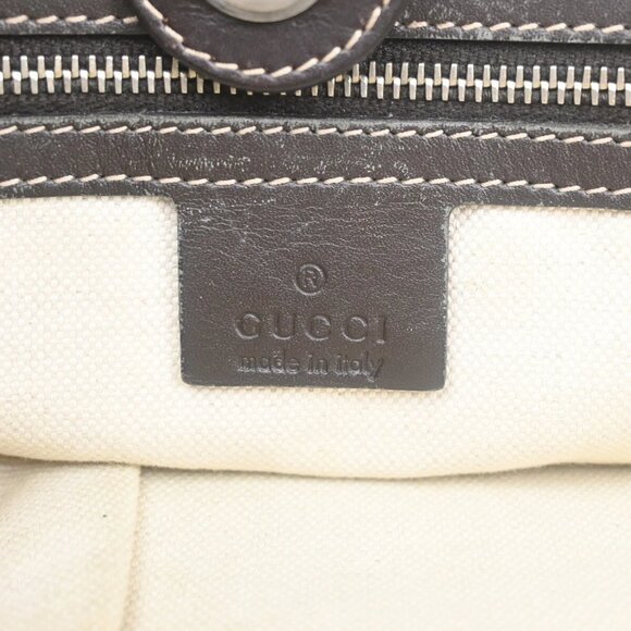 GUCCI GG Pattern Sherry Shoulder Tote Bag Canvas Leather Brown Italy 02EE983 - Picture 14 of 16